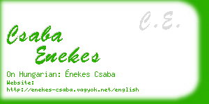 csaba enekes business card